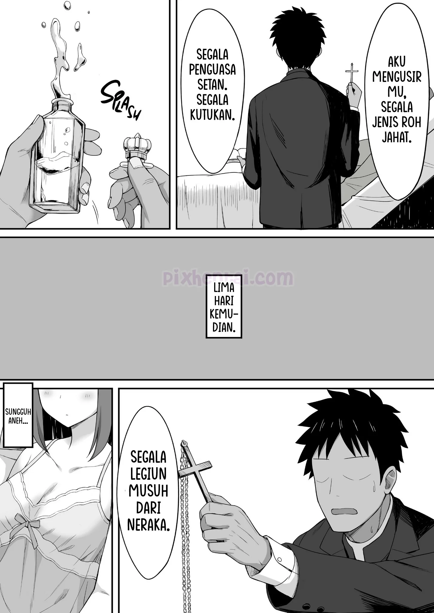 Komik hentai xxx manga sex bokep Sexorcism Ritual Pengusiran Setan yang Merasuki Seorang Gadis 9